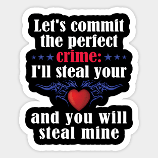 Let's Commit The Perfect Crime Lettering Sticker